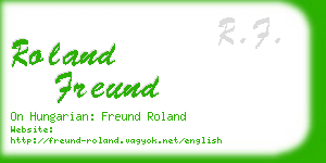 roland freund business card